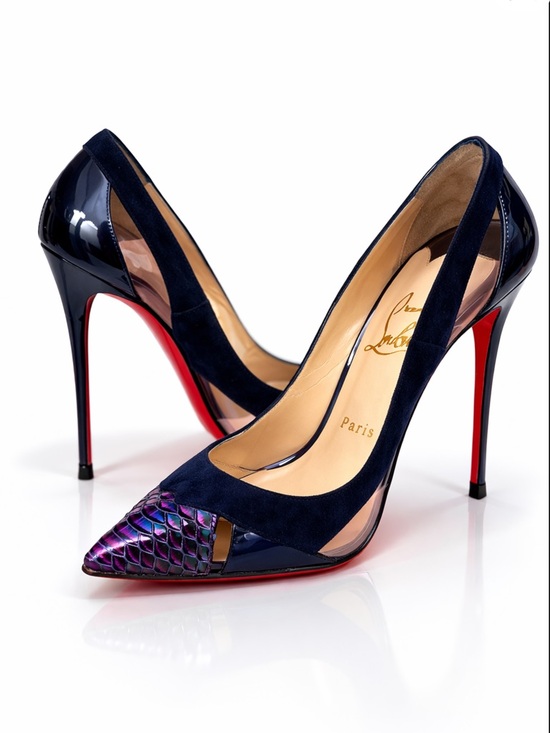 Christian Louboutin Shoes - Christian Louboutin Galata 120 Eclipse Watersnake Cap Toe Heels Size 7 RARE